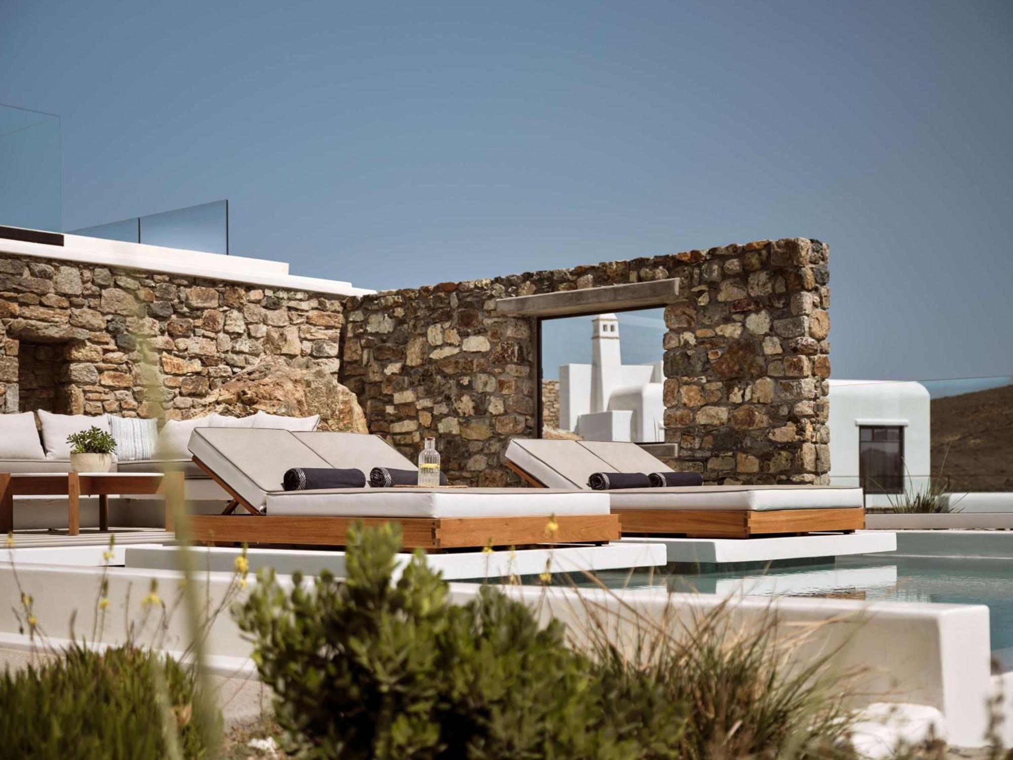 Semeli Coast Mykonos Curio Collection By Hilton Hotel Merchia Beach Ngoại thất bức ảnh