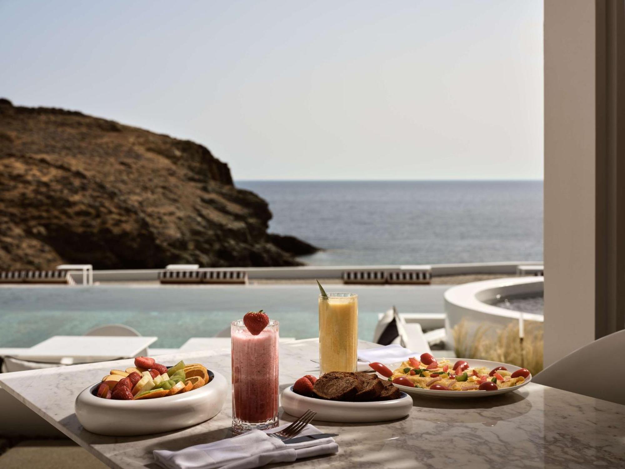 Semeli Coast Mykonos Curio Collection By Hilton Hotel Merchia Beach Ngoại thất bức ảnh
