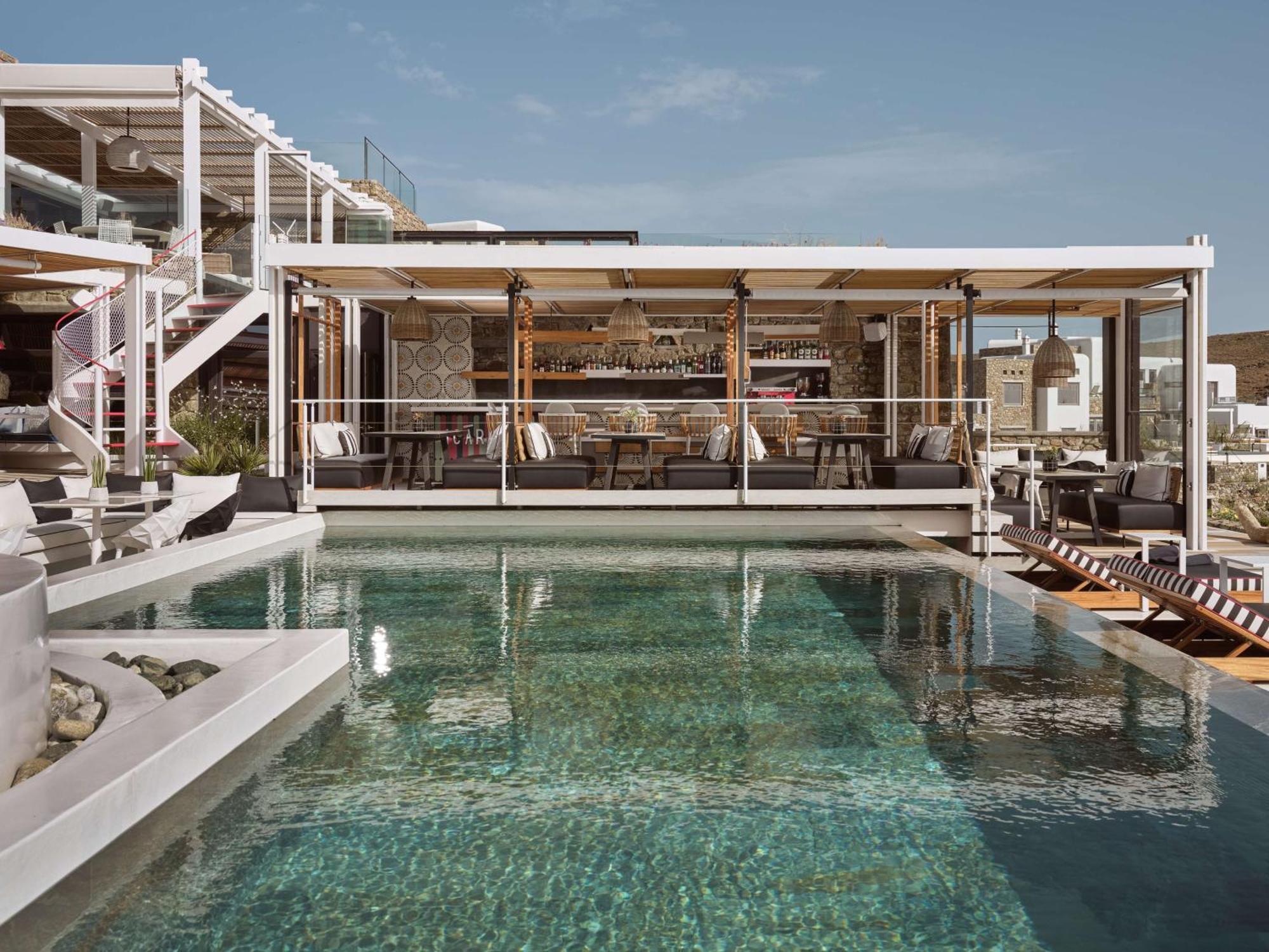 Semeli Coast Mykonos Curio Collection By Hilton Hotel Merchia Beach Ngoại thất bức ảnh